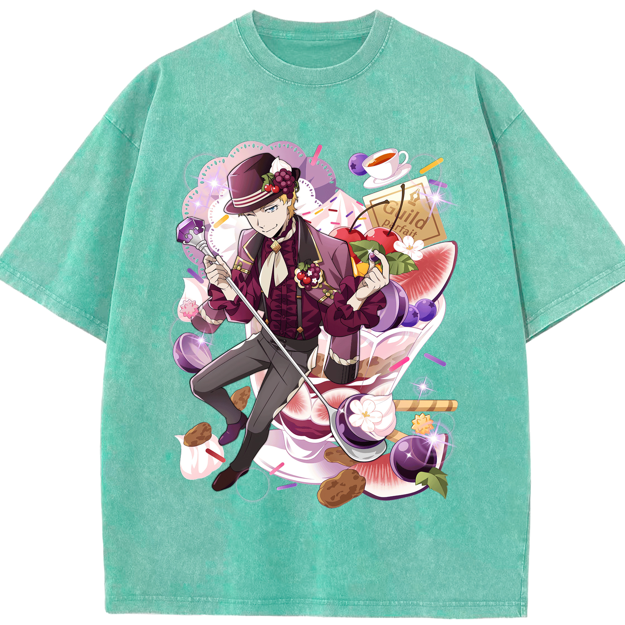 （画像用） 文豪ストレイドッグス Bungo Stray Dogs 綿100% ヴィンテージ風 半袖Tシャツ（フロントプリント）